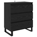 vidaXL Széf fiókkal Fekete tölgy 60 x 35 x 70 cm Faanyag