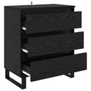 vidaXL Széf fiókkal Fekete tölgy 60 x 35 x 70 cm Faanyag