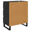 vidaXL Széf fiókkal Fekete tölgy 60 x 35 x 70 cm Faanyag
