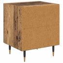 vidaXL Éjjeliszekrény fiókkal 2 pcs Öreg fa 40 x 35 x 47,5 cm Faanyag