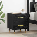 vidaXL Éjjeliszekrény 2 pcs Fekete tölgy 40 x 35 x 47,5 cm Faanyag