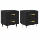 vidaXL Éjjeliszekrény 2 pcs Fekete tölgy 40 x 35 x 47,5 cm Faanyag