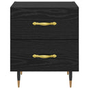 vidaXL Éjjeliszekrény 2 pcs Musta tammi 40 x 35 x 47.5 cm Faanyag