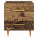 vidaXL Éjjeliszekrény fiókkal 2 pcs Öreg fa 40 x 35 x 47,5 cm Faanyag