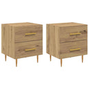 vidaXL Éjjeliszekrény 2 pcs Artisan tölgy 40 x 35 x 47,5 cm Faanyag