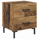 vidaXL Éjjeliszekrény fiókkal 2 pcs Öreg fa 40 x 35 x 47,5 cm Faanyag