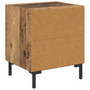 vidaXL Éjjeliszekrény fiókkal 2 pcs Öreg fa 40 x 35 x 47,5 cm Faanyag