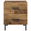 vidaXL Éjjeliszekrény fiókkal 2 pcs Öreg fa 40 x 35 x 47,5 cm Faanyag