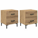 vidaXL Éjjeliszekrény 2 pcs Artisan tölgy 40 x 35 x 47,5 cm Faanyag