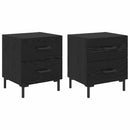 vidaXL Éjjeliszekrény 2 pcs Fekete tölgy 40 x 35 x 47,5 cm Faanyag