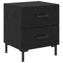 vidaXL Éjjeliszekrény 2 pcs Fekete tölgy 40 x 35 x 47,5 cm Faanyag