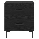 vidaXL Éjjeliszekrény 2 pcs Fekete tölgy 40 x 35 x 47,5 cm Faanyag