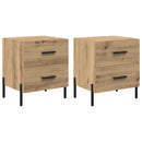 vidaXL Éjjeliszekrény 2 pcs Artisan tölgy 40 x 35 x 47,5 cm Faanyag