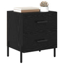 vidaXL Éjjeliszekrény fiókkal Fekete tölgy 40 x 35 x 47,5 cm Faanyag