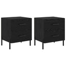 vidaXL Éjjeliszekrény 2 pcs Fekete tölgy 40 x 35 x 47,5 cm Faanyag