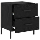 vidaXL Éjjeliszekrény 2 pcs Fekete tölgy 40 x 35 x 47,5 cm Faanyag