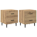 vidaXL Éjjeliszekrény 2 pcs Artisan tölgy 40 x 35 x 47,5 cm Faanyag