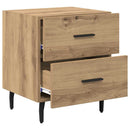 vidaXL Éjjeliszekrény 2 pcs kézműves tölgy 40 x 35 x 47.5 cm Faanyag