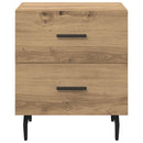 vidaXL Éjjeliszekrény 2 pcs kézműves tölgy 40 x 35 x 47.5 cm Faanyag