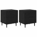 vidaXL Éjjeliszekrény 2 pcs Fekete tölgy 40 x 35 x 47,5 cm Faanyag