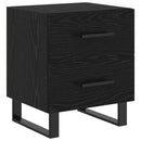 vidaXL Éjjeliszekrény fiókkal Fekete tölgy 40 x 35 x 47,5 cm Faanyag