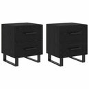 vidaXL Éjjeliszekrény 2 pcs Fekete tölgy 40 x 35 x 47,5 cm Faanyag