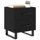 vidaXL Éjjeliszekrény 2 pcs Fekete tölgy 40 x 35 x 47,5 cm Faanyag