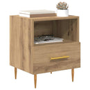 vidaXL Éjjeli asztal fiókkal Barna 40 x 35 x 47,5 cm Faanyag