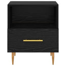 vidaXL Éjjeli asztal fiókkal 2 pcs Fekete 40 x 35 x 47.5 cm Faanyag