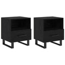 vidaXL Éjjeliszekrény 2 pcs Fekete tölgy 40 x 35 x 47,5 cm Faanyag