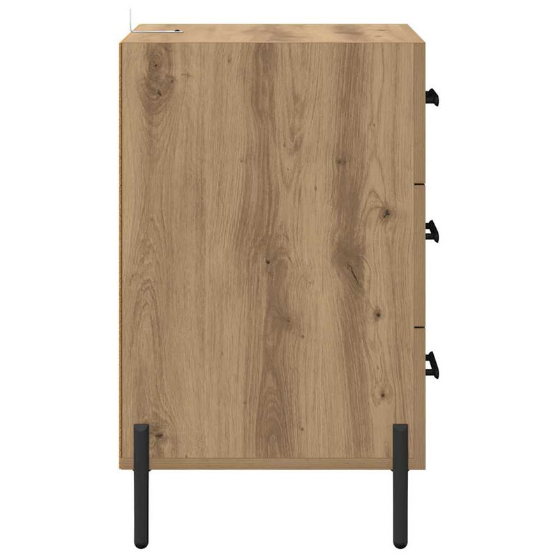 vidaXL Éjjeliszekrény fiókkal kézműves tölgy 40 x 40 x 66 cm Faanyag