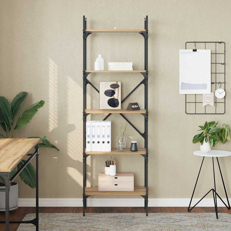 vidaXL Könyvszekrény Artisan tölgy 56 x 32 x 174 cm Faanyag