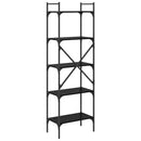vidaXL Könyvszekrény Fekete tölgy 56 x 32 x 174 cm Faanyag