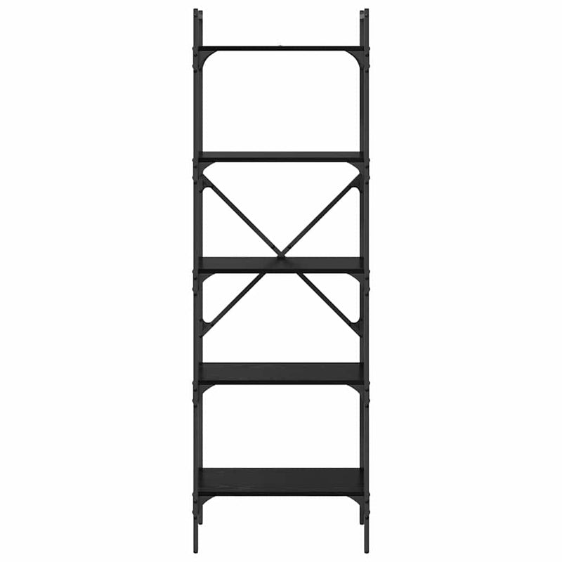 vidaXL Könyvszekrény Fekete tölgy 56 x 32 x 174 cm Faanyag