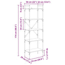 vidaXL Könyvszekrény Fekete tölgy 56 x 32 x 174 cm Faanyag