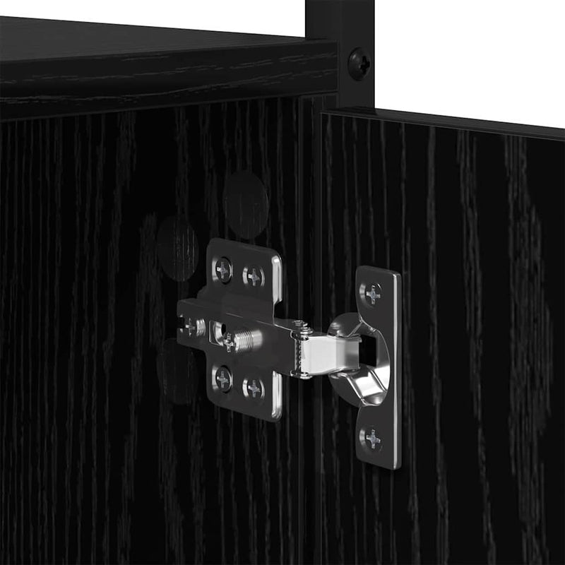 vidaXL Könyvszekrény Fekete tölgy 44,5 x 30 x 154,5 cm Faanyag