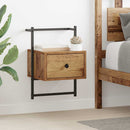 vidaXL Éjjeliszekrény fiókkal 2 pcs Öreg fa 35 x 30 x 51 cm Faanyag