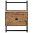 vidaXL Éjjeliszekrény fiókkal 2 pcs Öreg fa 35 x 30 x 51 cm Faanyag