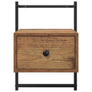 vidaXL Éjjeliszekrény fiókkal 2 pcs Öreg fa 35 x 30 x 51 cm Faanyag