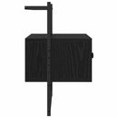 vidaXL Éjjeliszekrény fiókkal Fekete tölgy 35 x 30 x 51 cm Faanyag