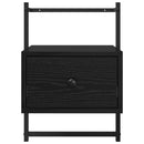 vidaXL Éjjeliszekrény 2 pcs Fekete tölgy 35 x 30 x 51 cm Faanyag