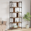 vidaXL Könyvszekrény 5 szintes 76 x 32 x 192 cm Szerelt Fa Régi fa