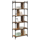 vidaXL Könyvszekrény 5 szintes 76 x 32 x 192 cm Szerelt Fa Régi fa