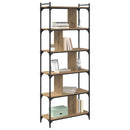 vidaXL Könyvszekrény 5 szintes 76 x 32 x 192 cm Szerelt Fa