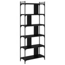 vidaXL Könyvszekrény 5 szintes 76 x 32 x 192 cm Szerelt Fa Musta tammi