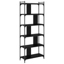 vidaXL Könyvszekrény 5 szintes 76 x 32 x 192 cm Szerelt Fa Musta tammi