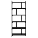 vidaXL Könyvszekrény 5 szintes 76 x 32 x 192 cm Szerelt Fa Musta tammi