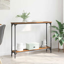 vidaXL Konzolasztal polcokkal Öreg fa 100 x 23 x 15,5 cm Faanyag