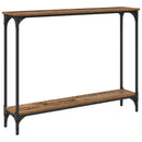 vidaXL Konzolasztal polcokkal Öreg fa 100 x 22,5 x 75 cm Faanyag