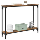 vidaXL Konzolasztal polcokkal Öreg fa 100 x 22,5 x 75 cm Faanyag